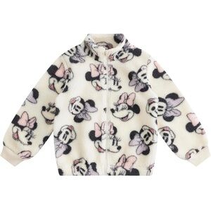 Disney Cream and Black Fleece Jacket